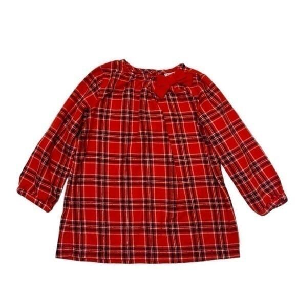 Carter’s Plaid Flannel Top orange black tunic Size 2T - Picture 1 of 9